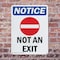 Signmission Not An Exit, 7 in W x Rectangle, Plastic OS-2PACK-NS-P-710-V-15166 - alternate 4